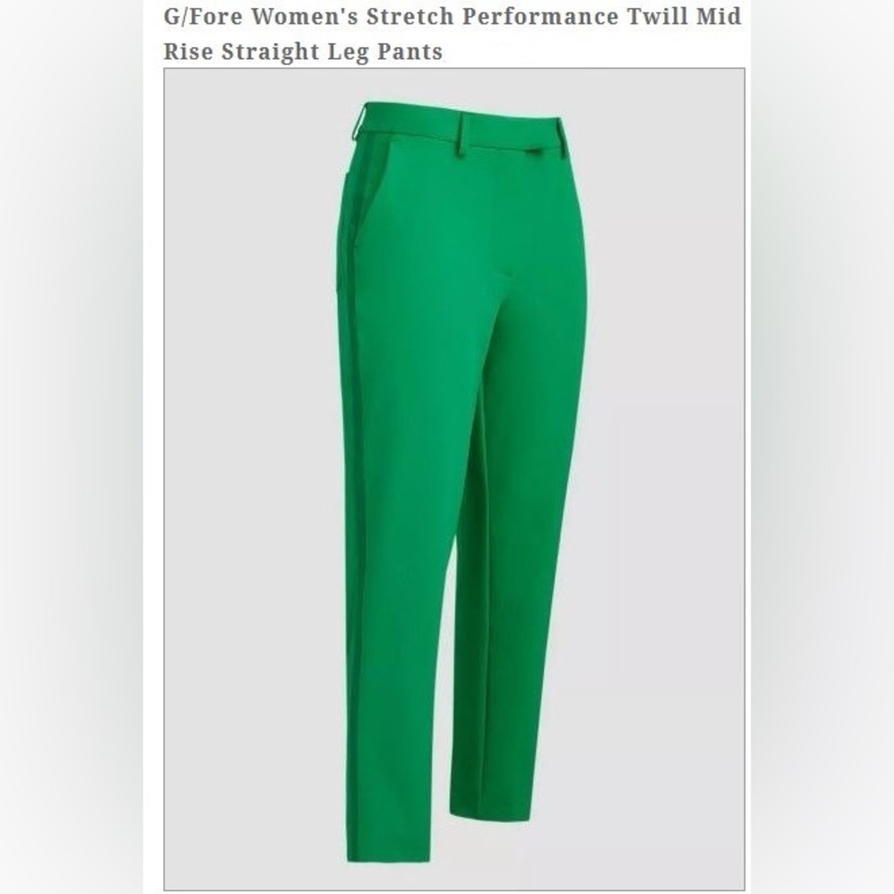 G/FORE Women's Vibrant Green Straight Leg Pants